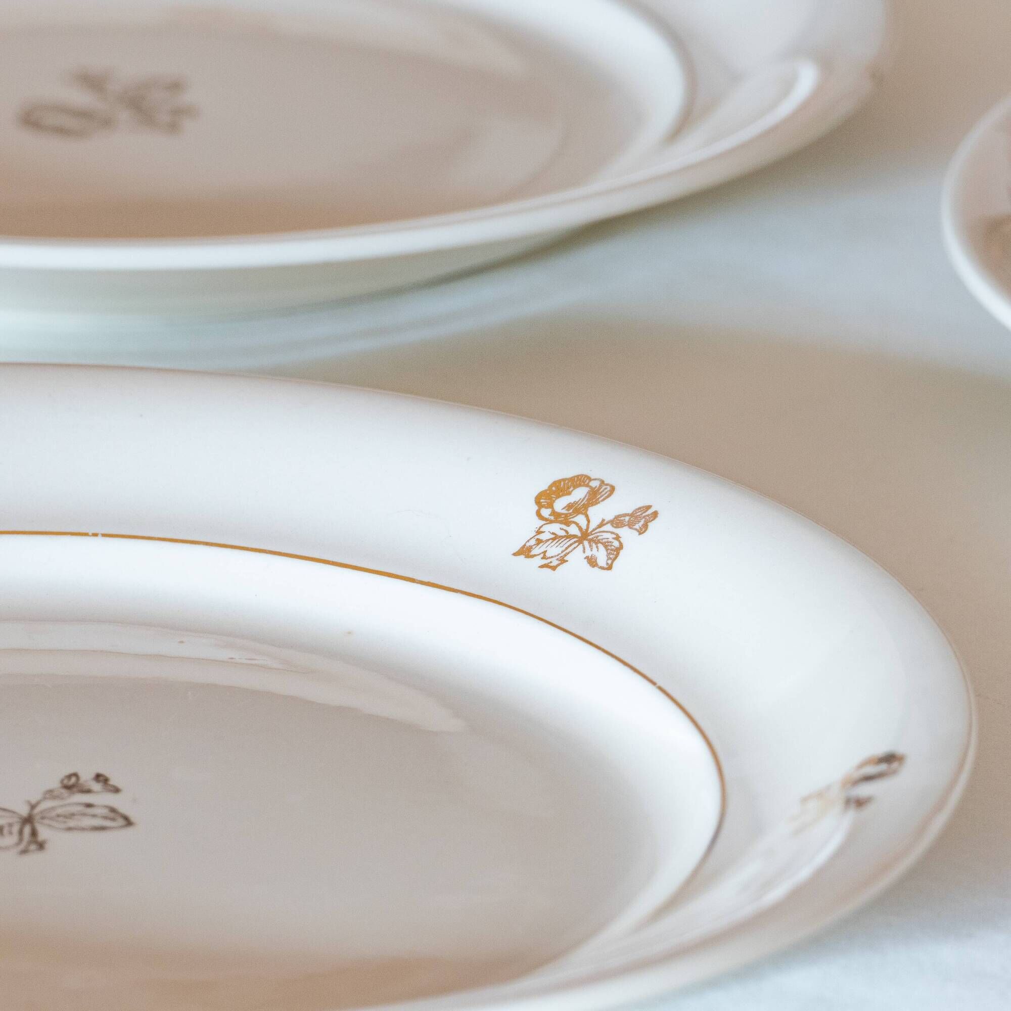 6 old flat plates Villeroy & Boch 1930-1940