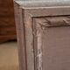 Louis XVI style trumeau mirror in patinated wood