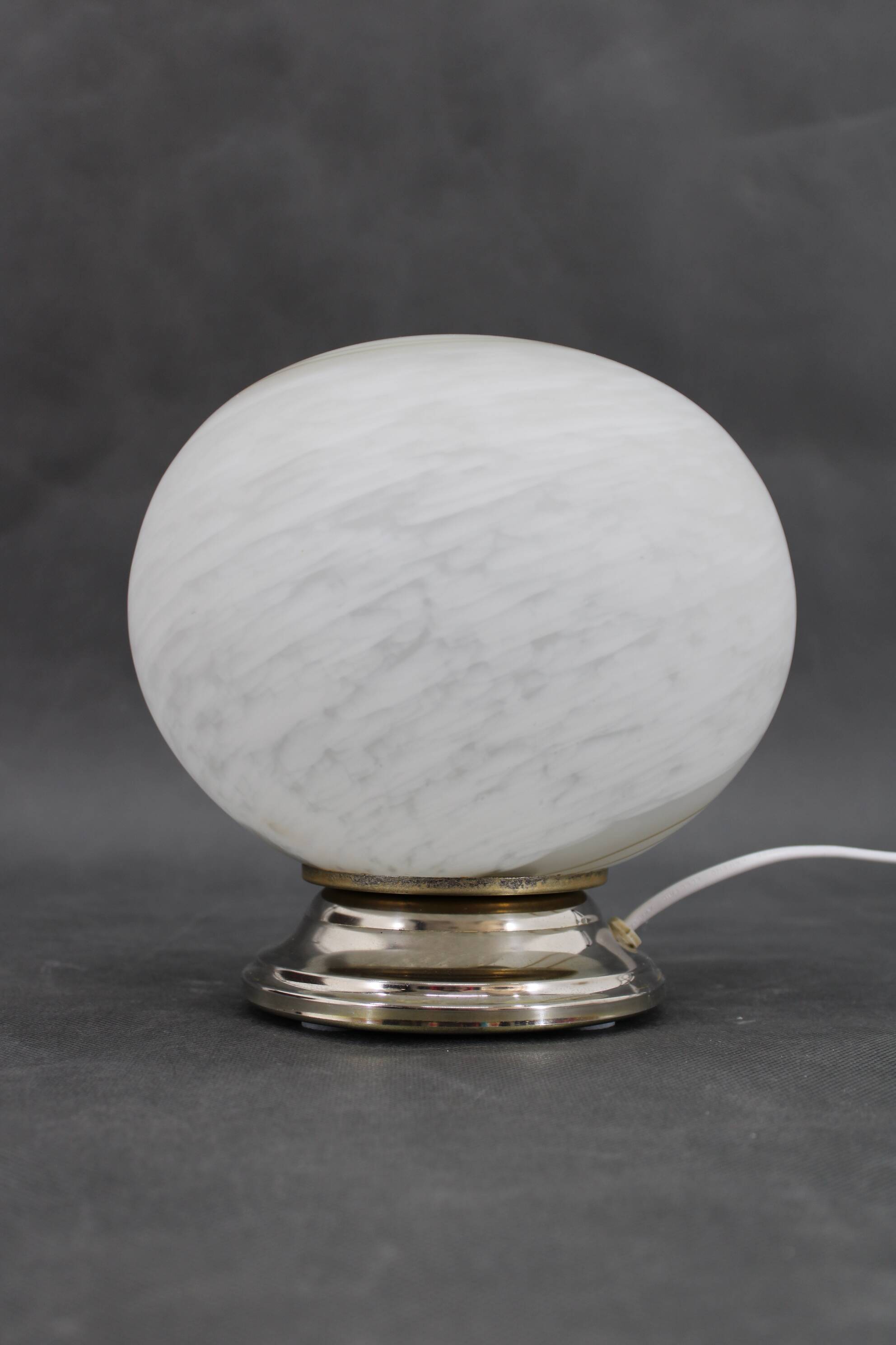 1970s Glass Globe "Venice Hand Made Glass "Table Lamp, Italy