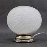 1970s Glass Globe "Venice Hand Made Glass "Table Lamp, Italy