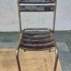 3 metal chairs, Tolix style
