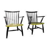 Set of 2 spindle back armchairs, Tapiovaara , Yngve Ekstrom style