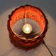 Terracotta and wool table lamp signed 1960-1970