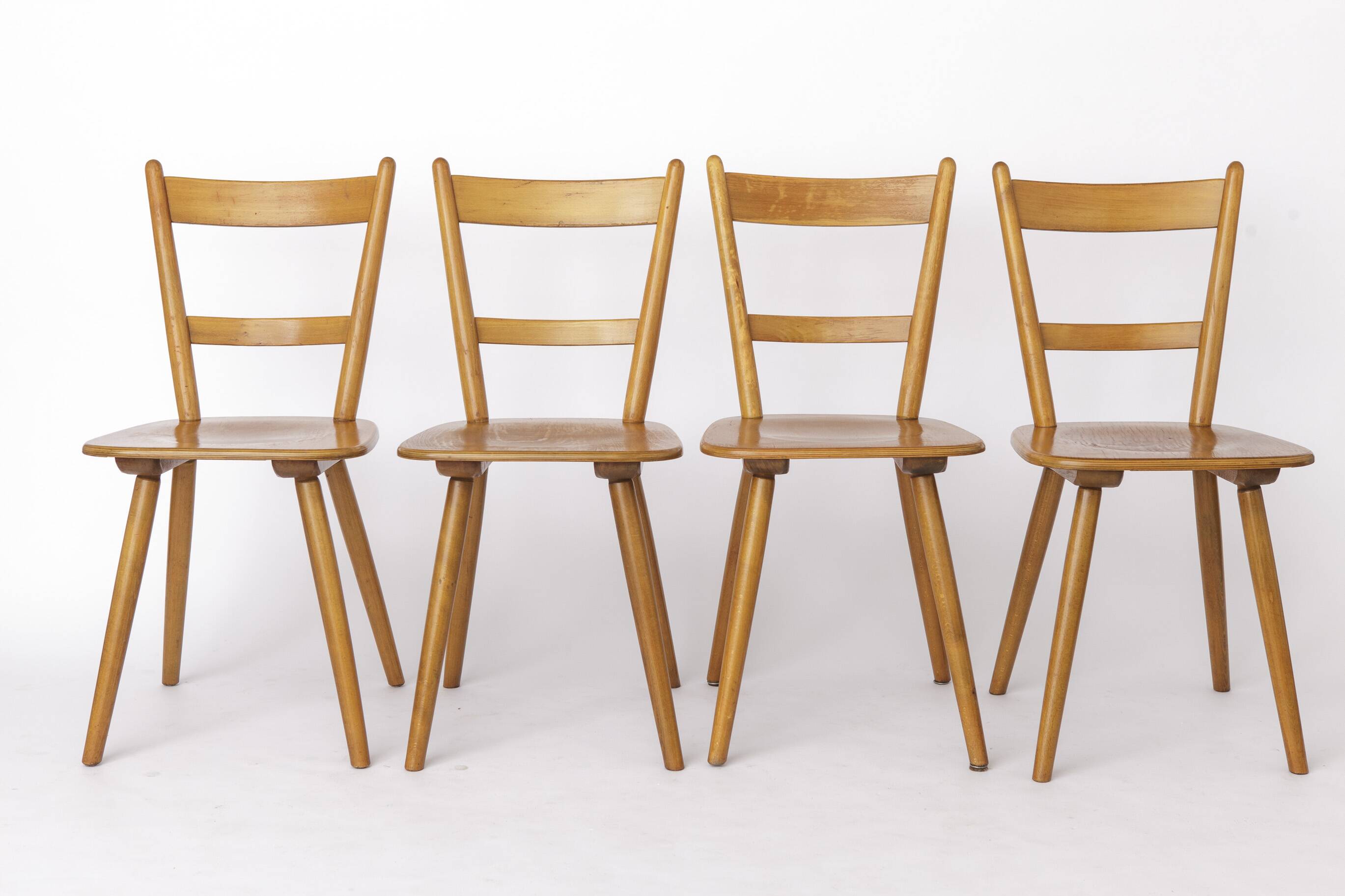 Set of 8 Vintage Tübingen Dining Chairs Schäfer Germany 1960s Mid Century