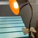 Vintage beige metal clip lamp working condition original electrification