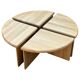 Vintage coffee table with side tables 80s design
