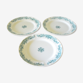 Lot de 3 assiettes Robert Charbonnier de Longchamp