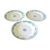 Lot de 3 assiettes Robert Charbonnier de Longchamp