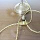 Art Nouveau jeweler's lamp in bronze and glass paste tulip