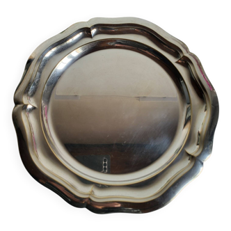 Round Serving Dish in silver-plated metal Quist Alpacca