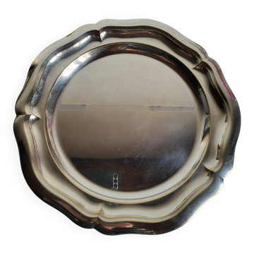 Round Serving Dish in silver-plated metal Quist Alpacca