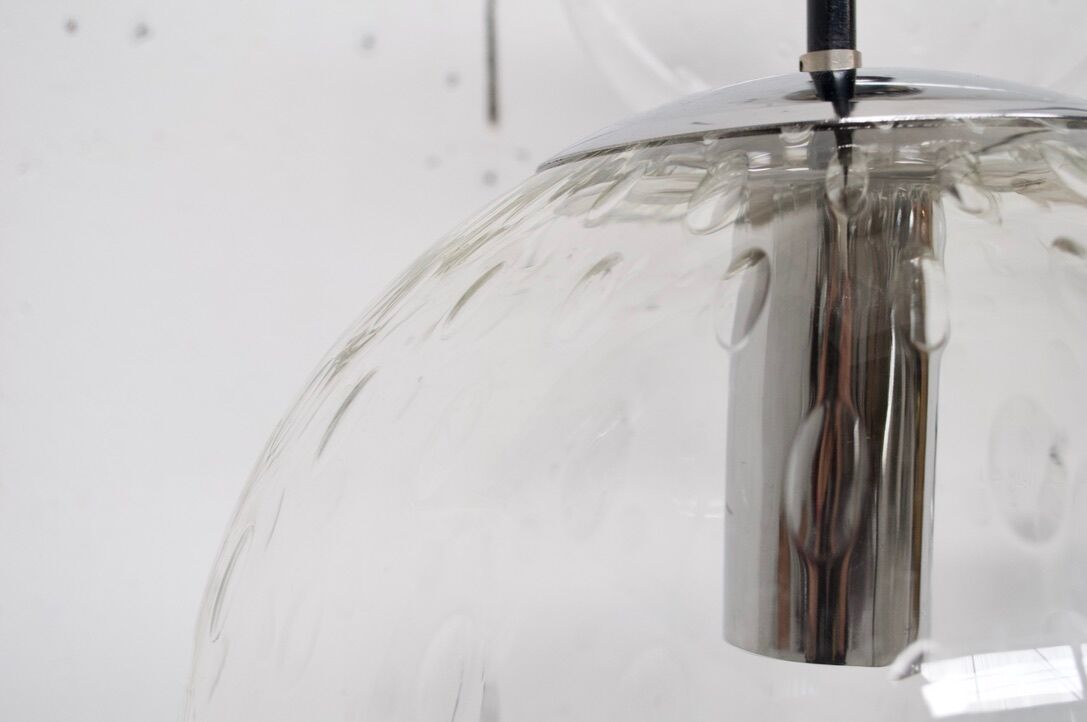 Chromium waterfall chandelier chromed by Raak holland 70