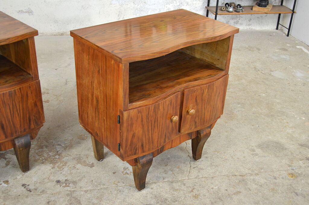Art Deco bedsides walnut 1930 / 1940