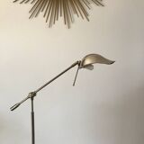 Lampadaire en alu brossé pivotant années 70