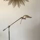 Pivoting brushed aluminum floor lamp from the 70s