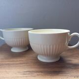 Duo of cream colored lunch cups from Wegdwood - England