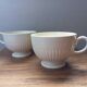 Duo of cream colored lunch cups from Wegdwood - England