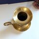 Large artisanal hand candle holder cellar rat gilded copper vintage atypical