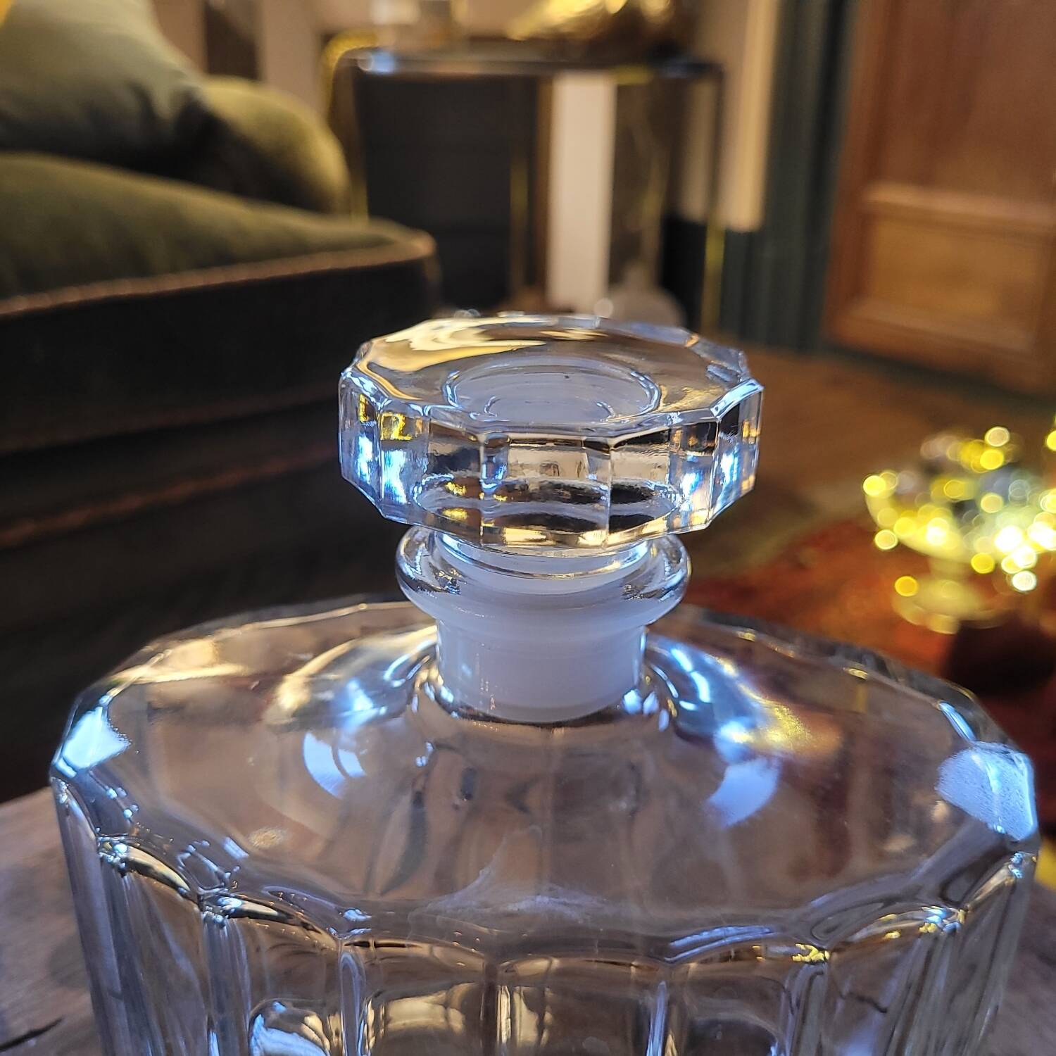 Molded glass carafe – perfume bottle style – 1970s–1990s