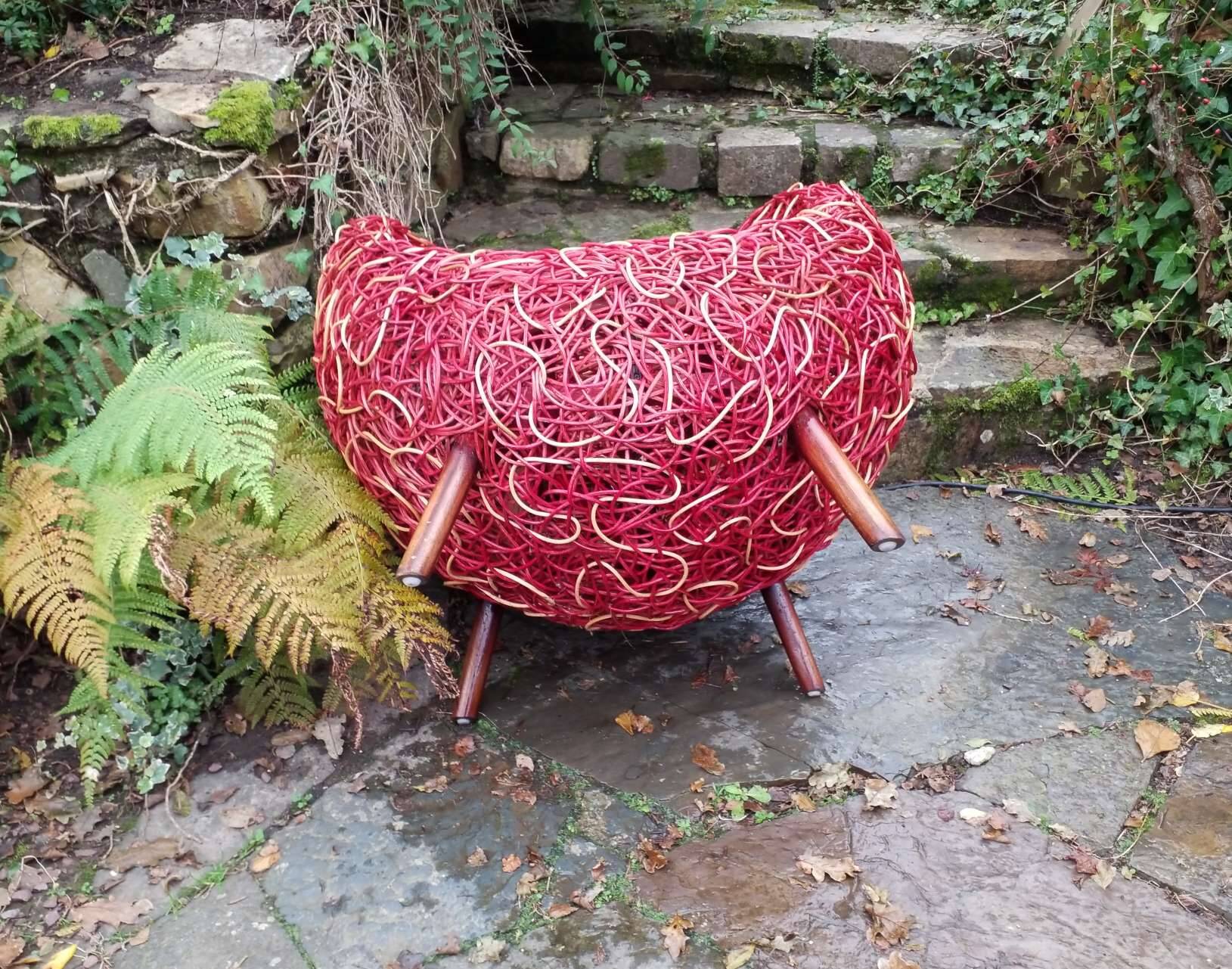 Pair of rattan armchairs