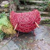 Pair of rattan armchairs
