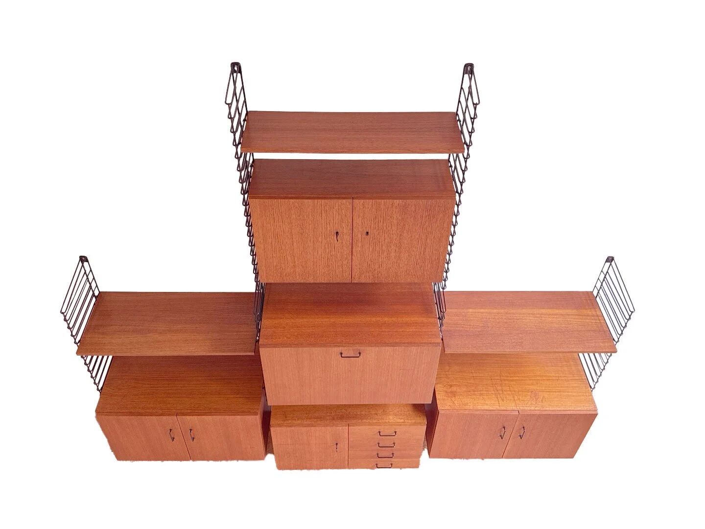 Vintage teak wall system by Musterring – modular design