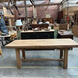 Solid oak campaign table