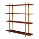 Dutch teak & birch shelving unit