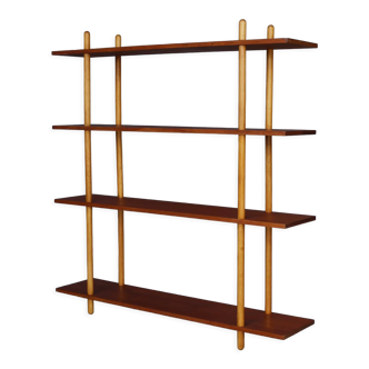 Dutch teak & birch shelving unit