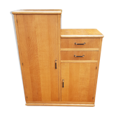Asymmetrical wardrobe light oak 1950