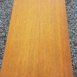 Vintage 1950s bedside table in blond oak with conical legs