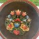 Hand-painted wooden plate from vintage karnten Austria