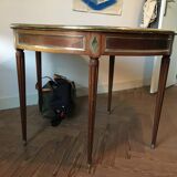 Half moon table in mahogany