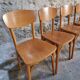 Ensemble de 6 chaises bistrot françaises vintage en bois courbé par Luterma, vers 1950–1970