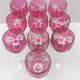 10 cut crystal wine glasses from Roemer, Cristallerie Nancy, double-stamped.