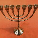 Menorah Chandelier 7 branches Polished Brass