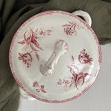 Fontanges iron earthenware soup tureen, Sarreguemines