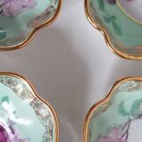 4 Limoges porcelain cups gilded with fine gold