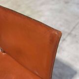 Cassina 6x Cab 412 burgundy by Mario Bellini NP : 9000€