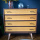 Commode vintage pieds compas