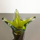 Large Vintage Green brown Hand Blown Crystal Glass Vase by Joska, Germany, 1970s