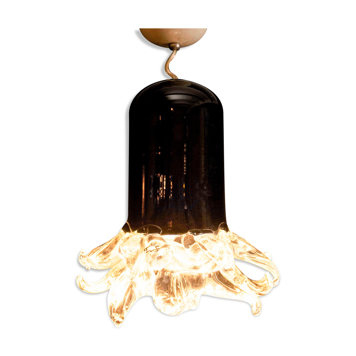 Vintage Leucos pendant lamp made of Murano glass.