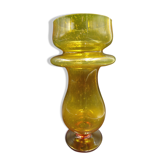 Blown glass vase in brown-orange color - Bubbled glass - Around 1970 Vintage!