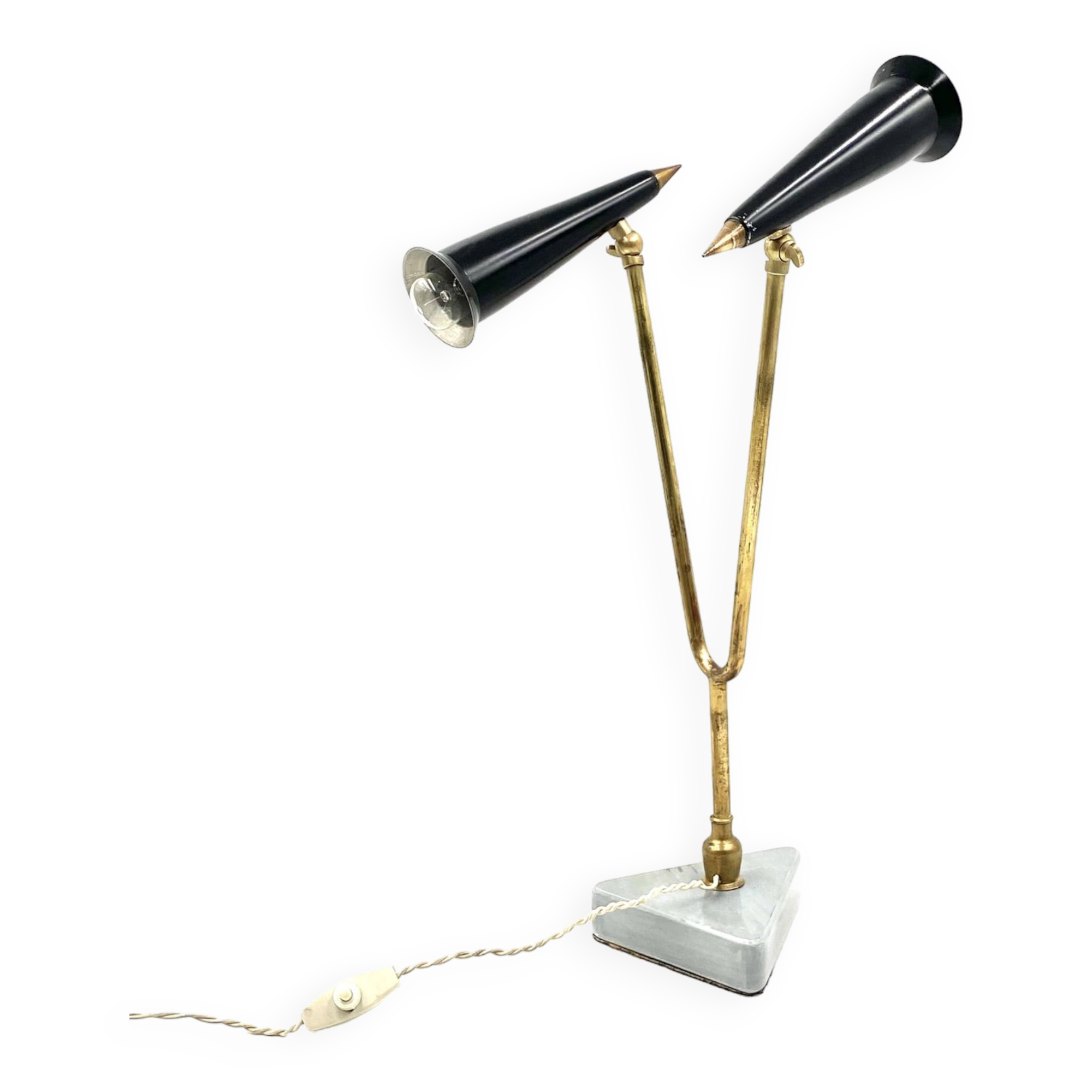 Mid-century double light table lamp, Italy 1960s