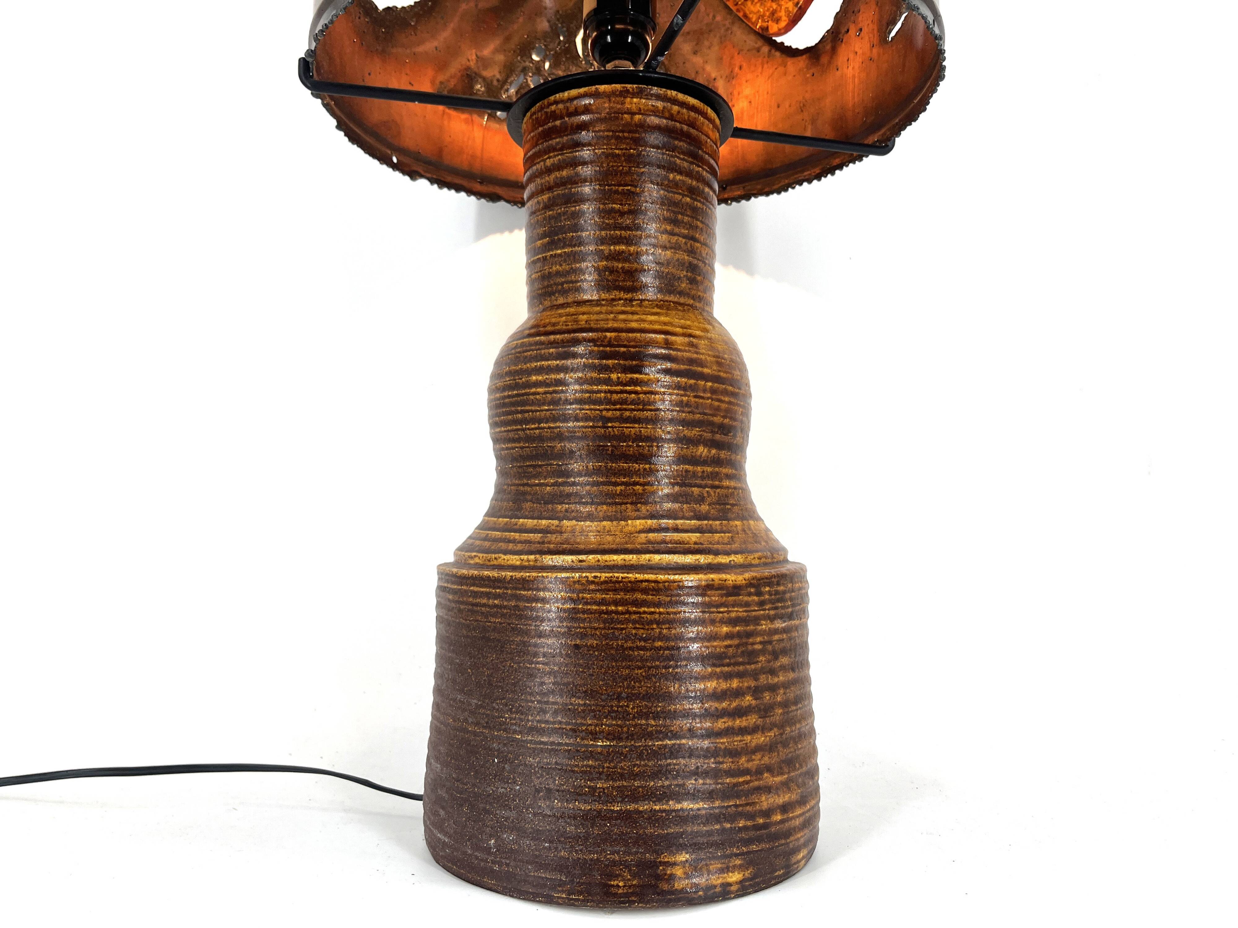 XL table lamp by Potterie D'Accolay, 1970s
