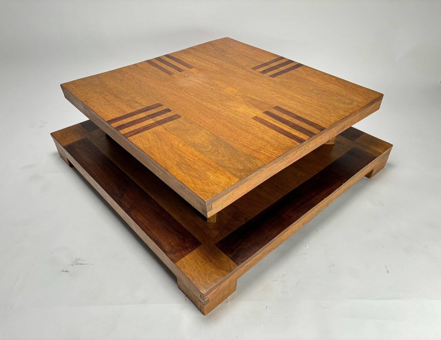 Sculptural Décon Coffee Table in Wood, Italy, 1970s