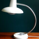 White desk lamp in industrial style metal