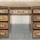 Restored vintage desk Harrods Kennedy military leather