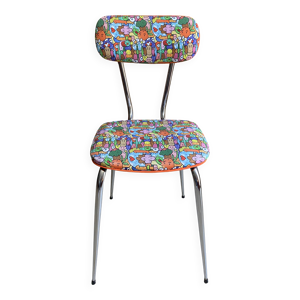 Chaise ancienne retapissée