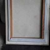Old oil painting on canvas representing a flower